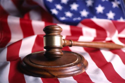 Gavel and U.S. Flag