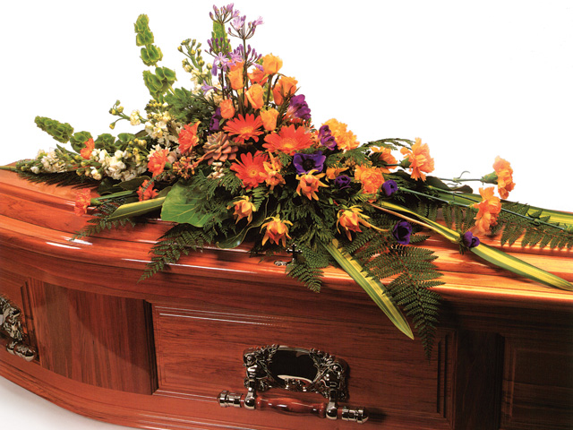 Casket with Flowers