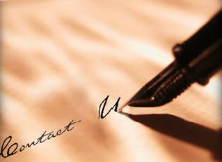 Pen writing contact us